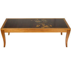 Silas Kopf Low table with floral marquetry