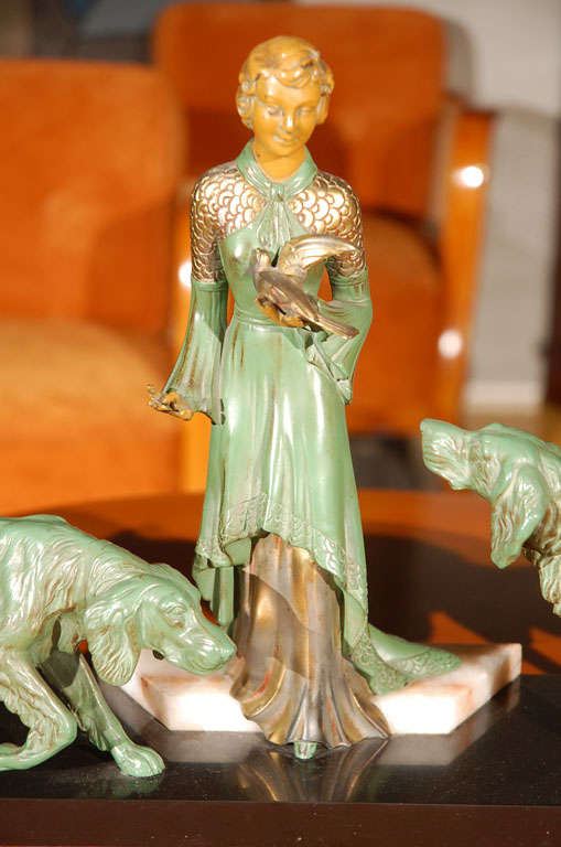 Art Deco Bronze Statue For Sale at 1stDibs