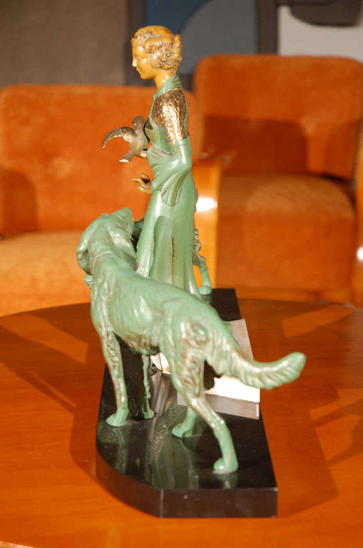 Art Deco Bronze Statue For Sale at 1stDibs