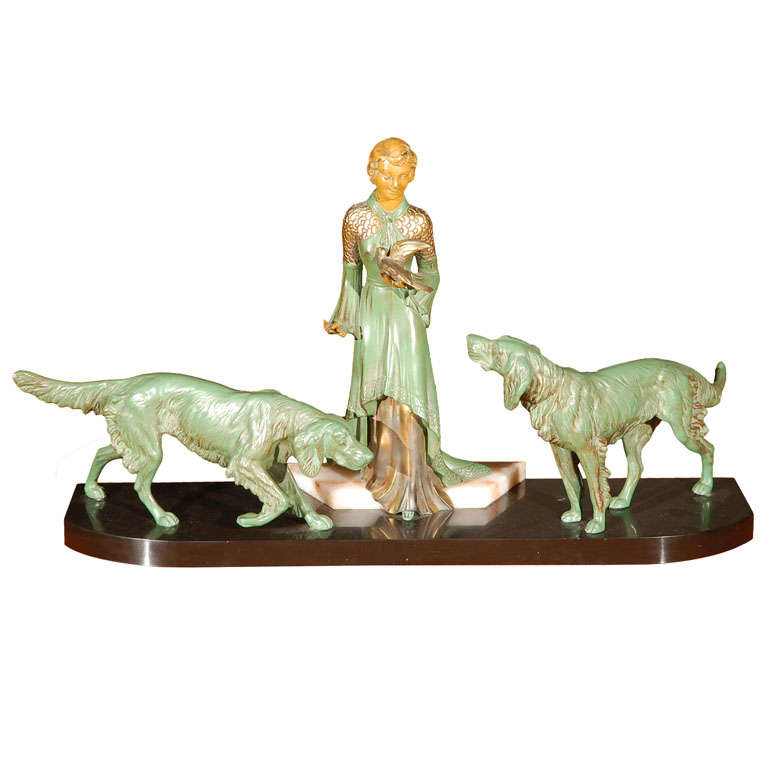 Art Deco Bronze Statue For Sale at 1stDibs