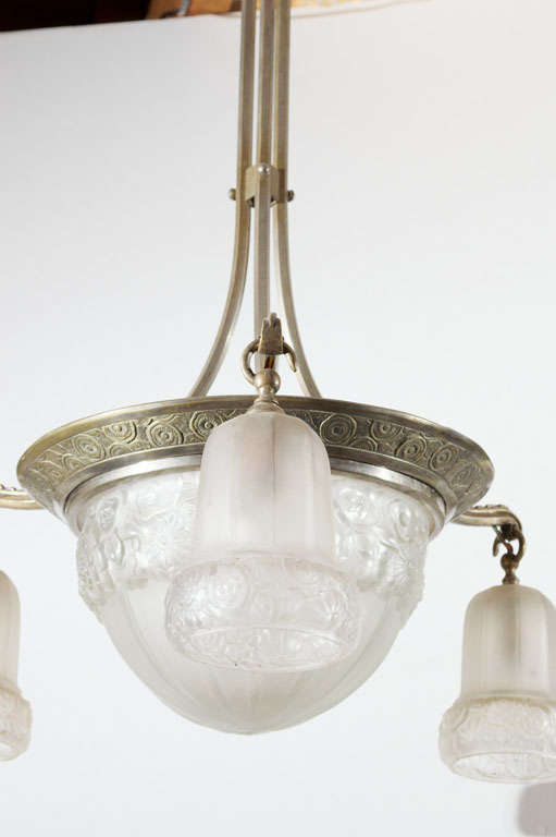Mid-20th Century French Art Deco Hanging Light Fixture