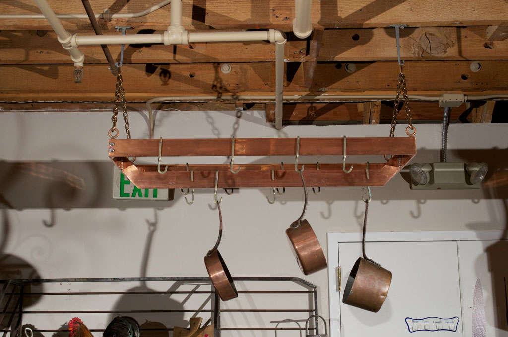 copper hanging pot racks