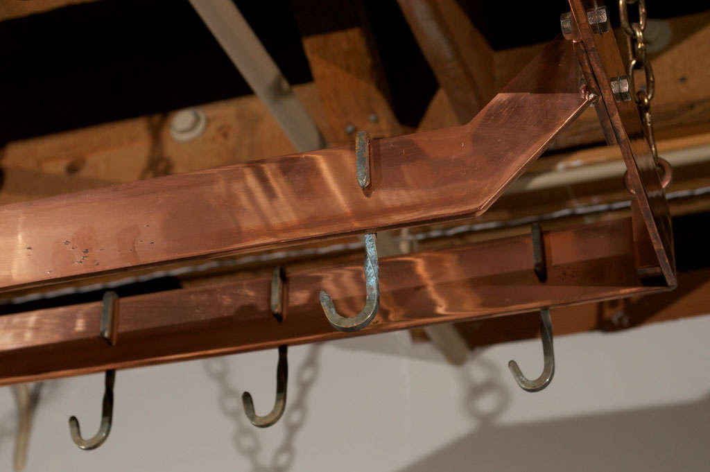 Copper plated Metal Hanging Pot Rack 1