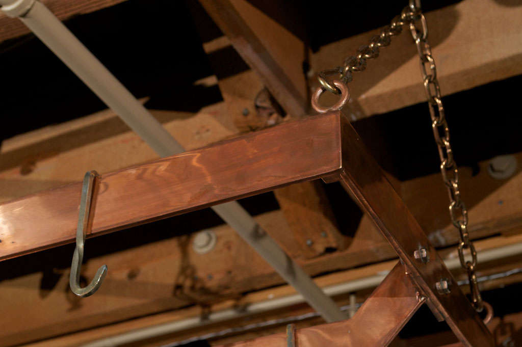 Copper plated Metal Hanging Pot Rack 2