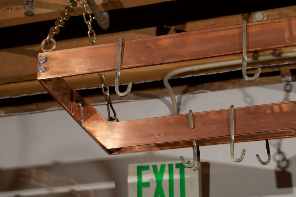 Copper plated Metal Hanging Pot Rack 3