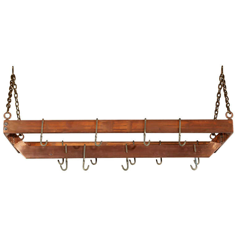 Copper plated Metal Hanging Pot Rack