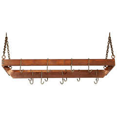 Copper plated Metal Hanging Pot Rack