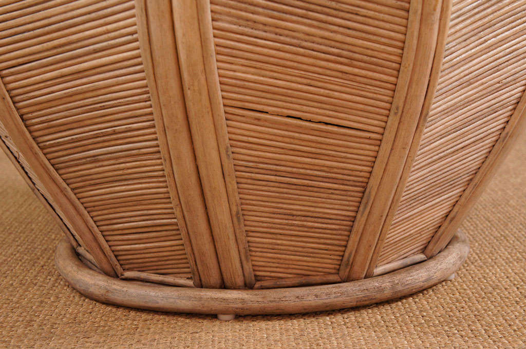 Late 20th Century A Bell Flower Shaped Rattan Table