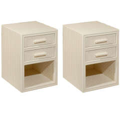 Pair of Ribbed End Tables