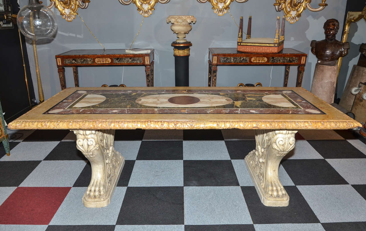 Large 1940s Marble Table