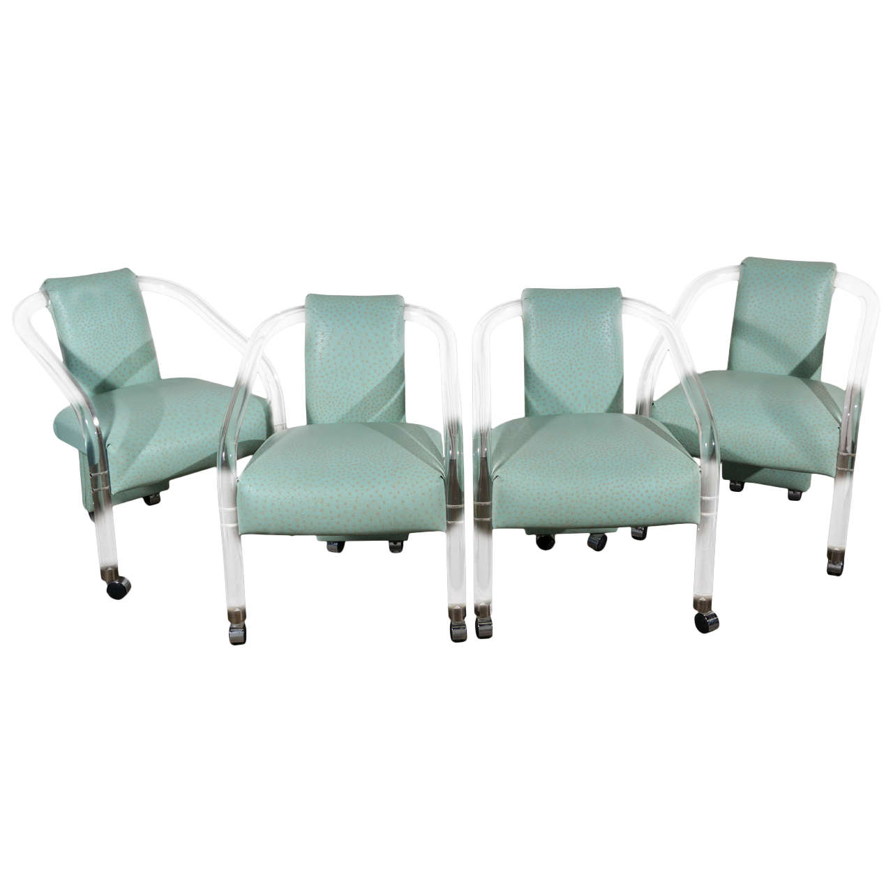 Set of Four Lucite Chairs