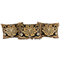 French antique textile pillows