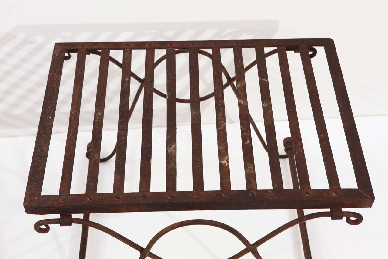 Pair Mid-Century Iron Garden Benches In Excellent Condition For Sale In Los Angeles, CA