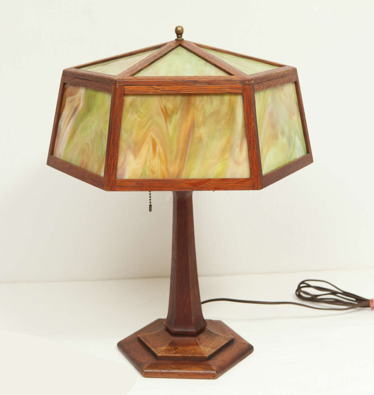 Arts & Crafts Slag Glass Lamp