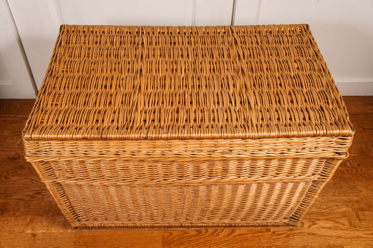 French Wicker Chest