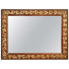 Mirror with Applied Leaves