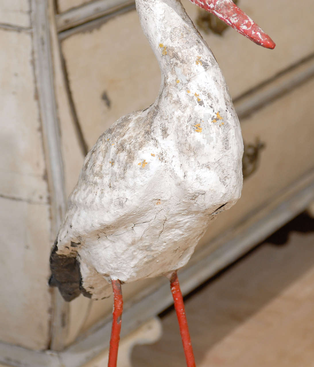 19th Century Red Legged Stork In Good Condition In Atlanta, GA