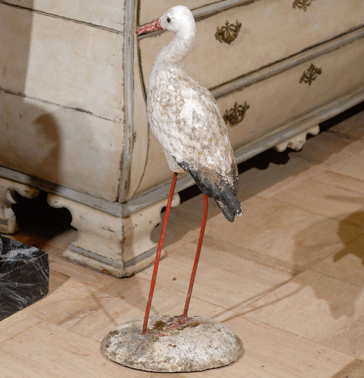 19th Century Red Legged Stork 3