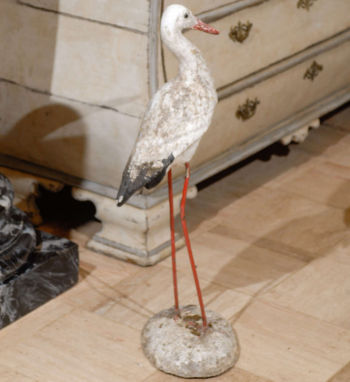 19th Century Red Legged Stork 4