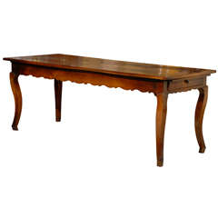 19th Century French Farm Table in Cherry