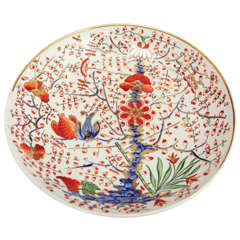 A Imari Pattern Plate with Derby Red Mark