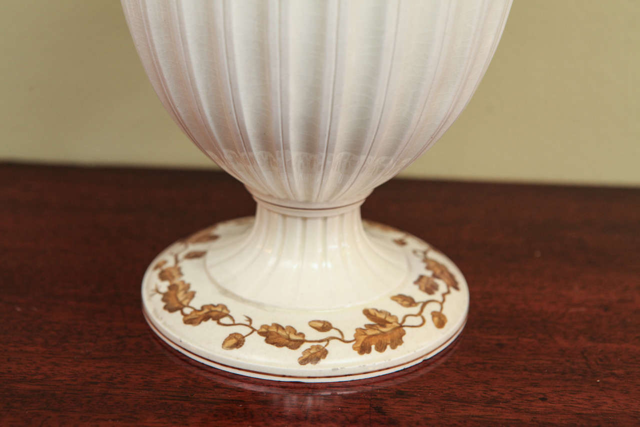 English Wedgwood Creamware Two-part Potpourri Vase