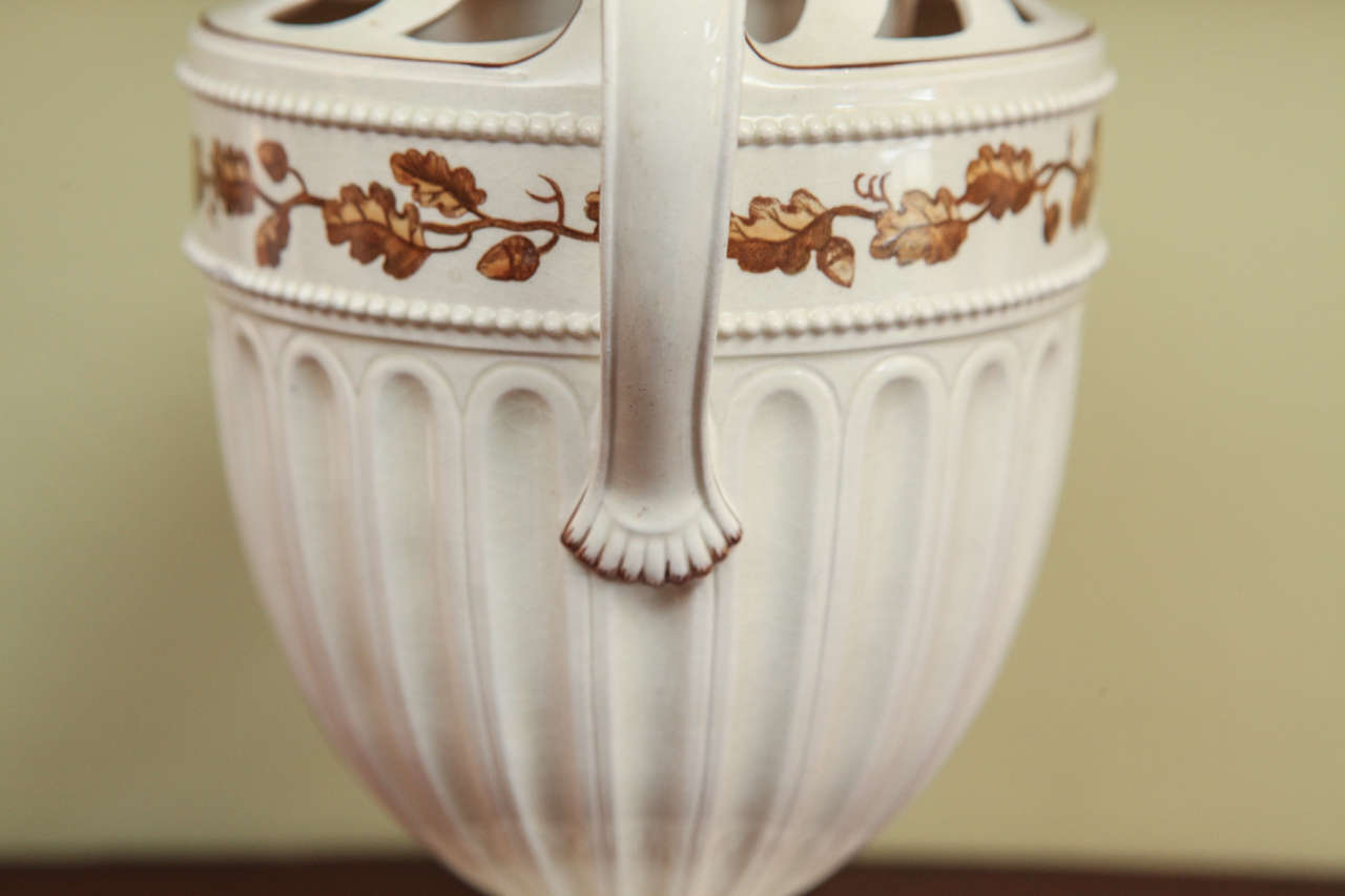 Wedgwood Creamware Two-part Potpourri Vase 1
