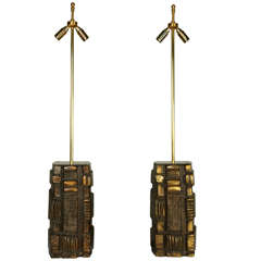 Impressive 1970
s Pair Of Lamps