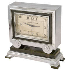 Vintage Working Manning Bowman Machine Age Art Deco Clock  in Catalin & Chrome