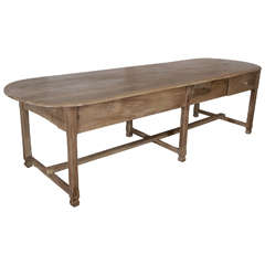 19th c. Bleached Walnut Work Table 19th c. Bleached Walnut Work Table