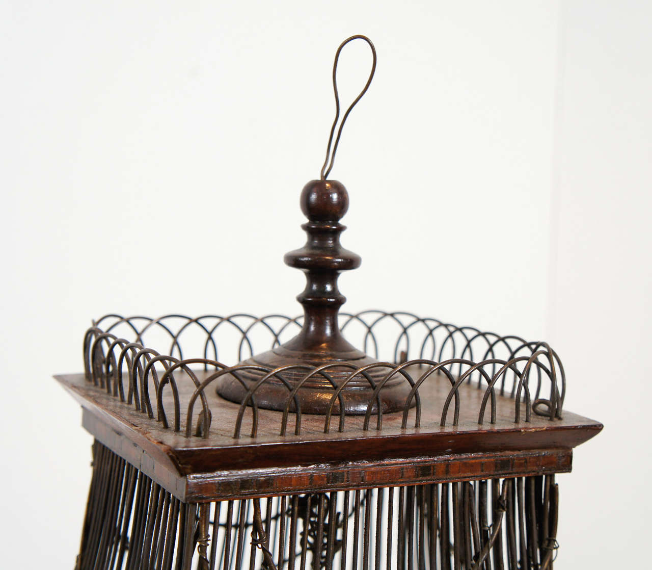 19th C. Inlaid Rosewood Birdcage In Excellent Condition For Sale In Hudson, NY