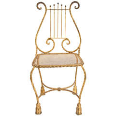 Gilt metal side chair