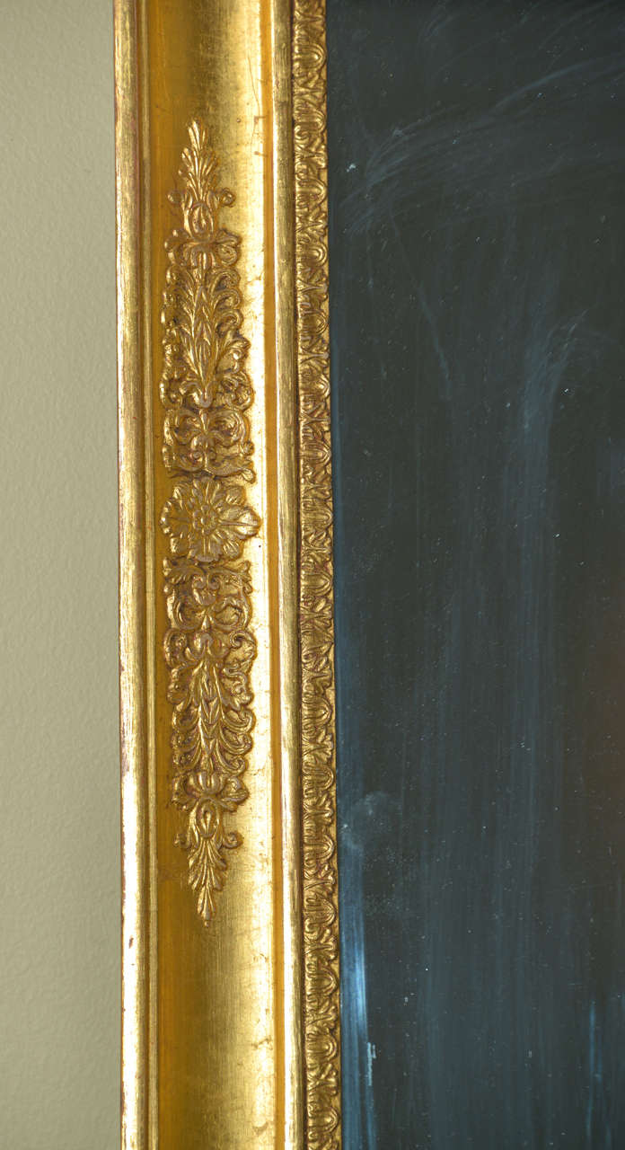 Wood 19th c Regency  water gilt mirror