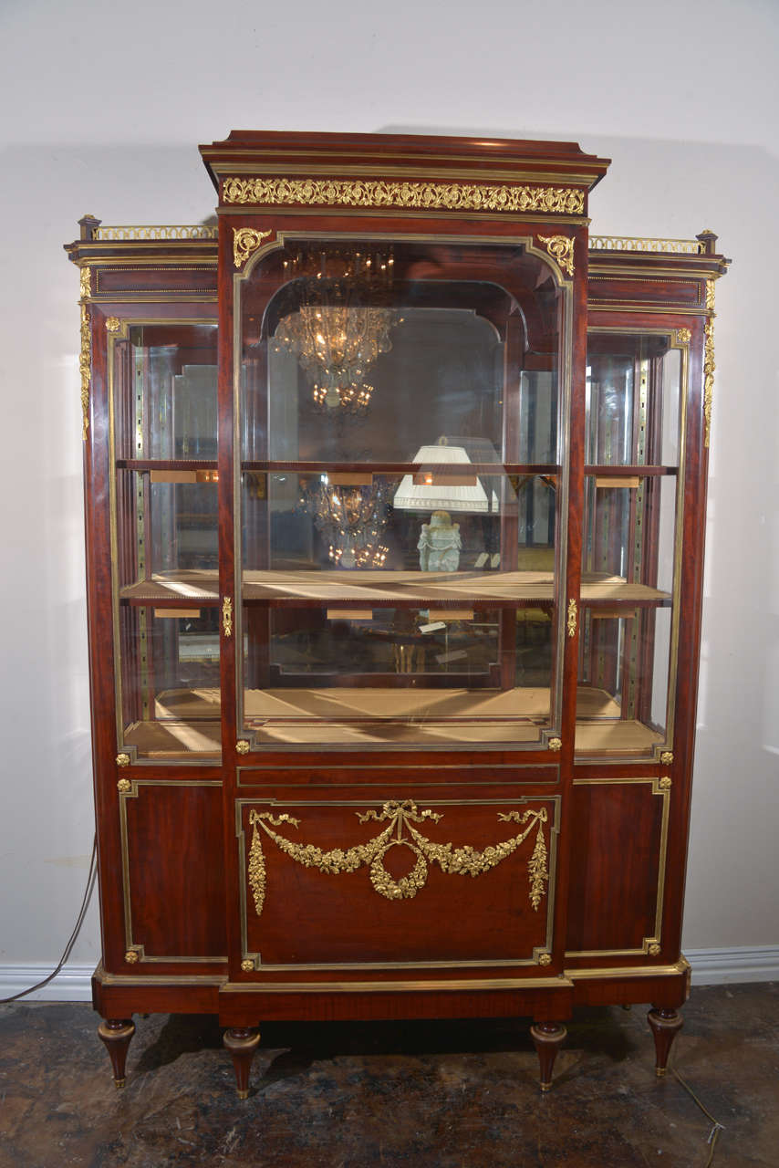19th c signed Sormani viewing cabinet