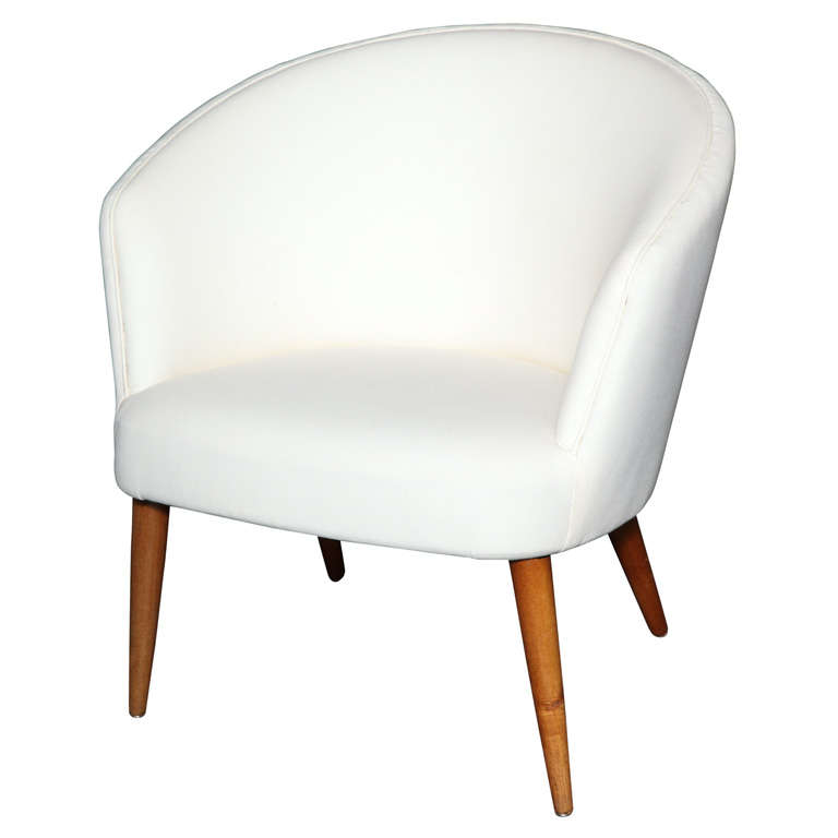 Danish Modern Barrel Chair at 1stdibs