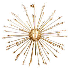 A 72 Lights Brass Sputnik Light Fixture