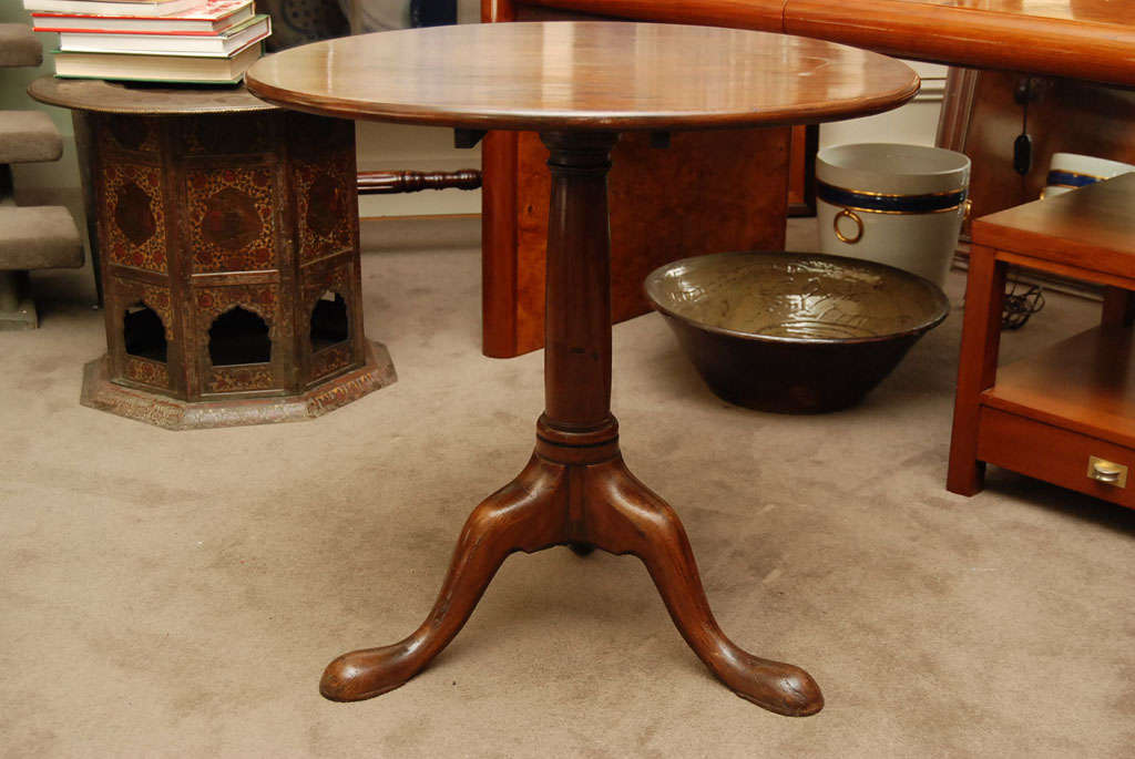 British Queen Anne Style Walnut Tilt Top Table