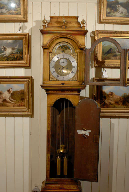 19th Century Grandfather Clock For Sale