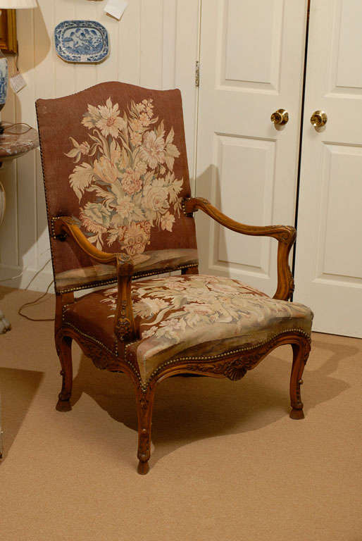 French Tapestry Arm Chair