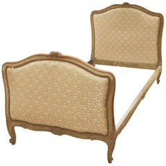 Pair of Well Carved and Painted Louis XV Style Beds