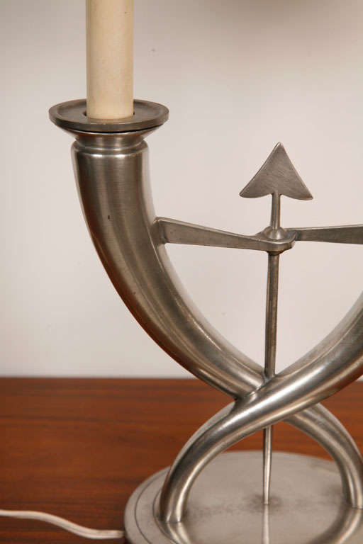 Important Pair of Lamps by Gio Ponti for Christofle. In Good Condition For Sale In London, GB