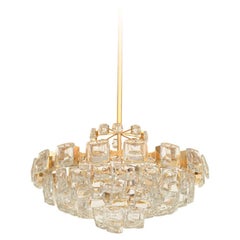 Sciolari Gilt Brass and Crystal Chandelier