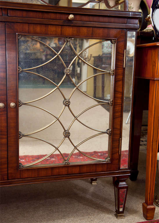 Rosewood  Eglomise  Bar  Cabinet For Sale 2