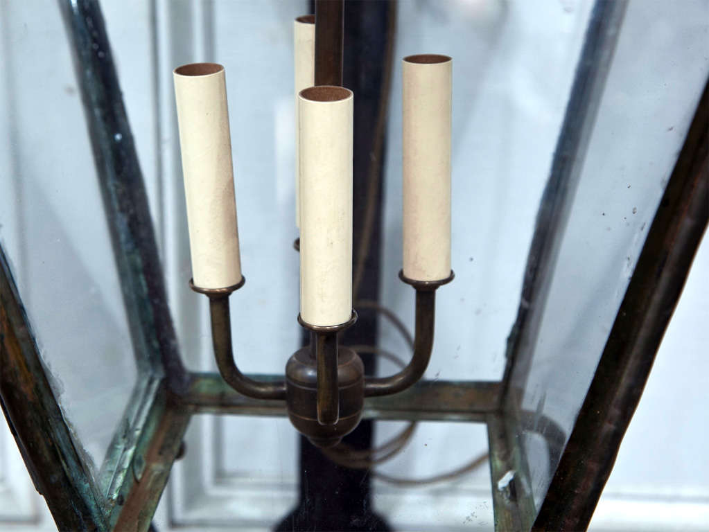 English Converted 19th Century  Outdoor Gas Lamps For Sale