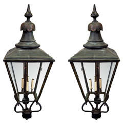 Antique Converted 19th Century  Outdoor Gas Lamps