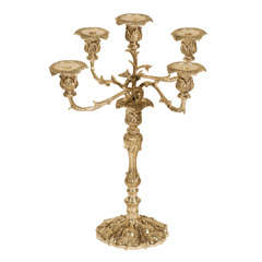 Beautiful Silver Metal Candelabra