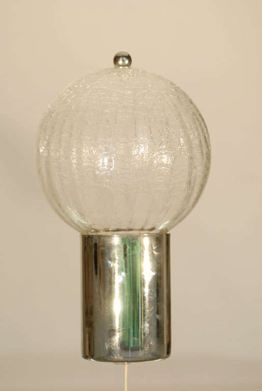 Single Crackled Glass Table Lamp