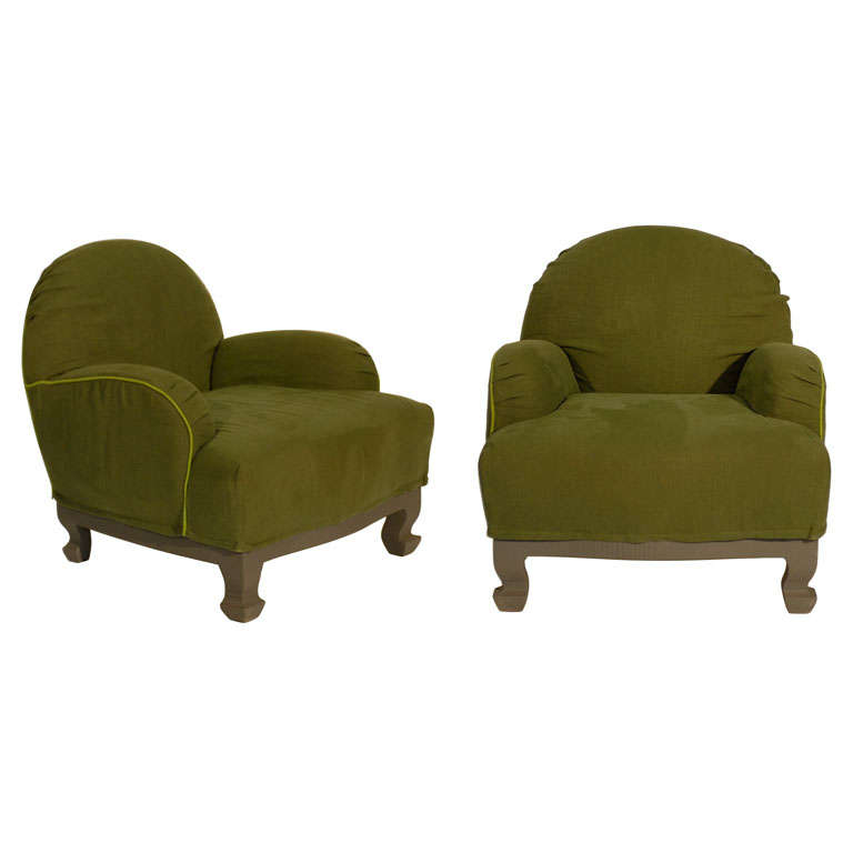 Pair of Italian Arm Chairs For Sale