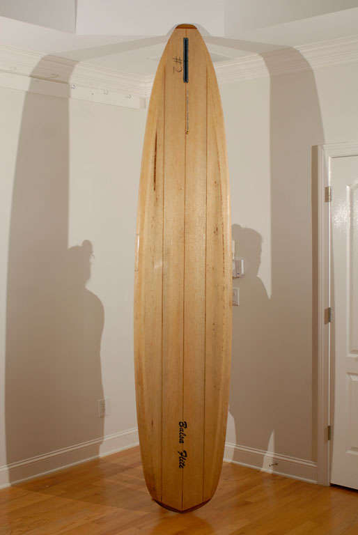 20th Century Balsawood Surfboard by Andres Kozminski