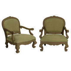 Vintage Stunning Pair of Rococo-style Italian Arm Chairs
